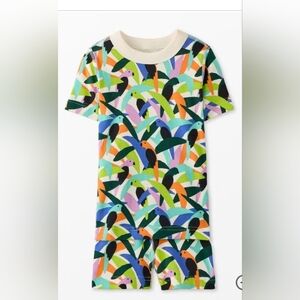 Colorful Bird Print Pajama Set Hanna Andersoon Short John NWT 3T